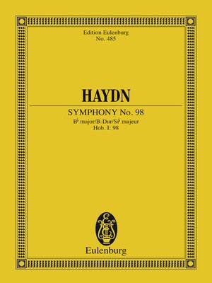 cover image of Symphony No. 98 Bb major